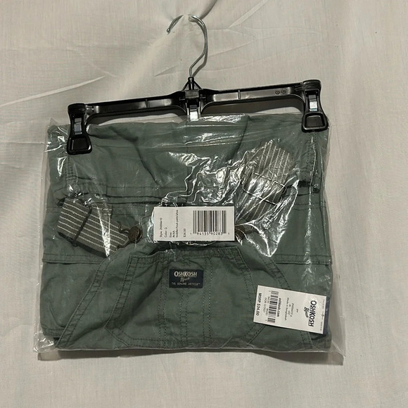 NWT OshKosh B'Gosh green overall shorts size 4T - Picture 1 of 4